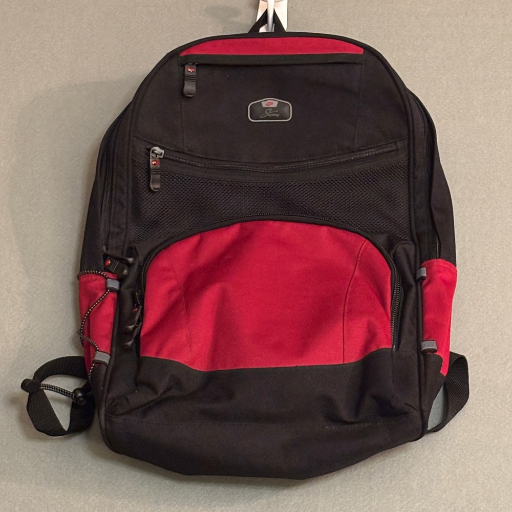Skyway‎ 407 Backpack Black Red Travel School Laptop Bag NWOT Bookbag